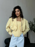 Temperament Famous Style Short Coat Plus Thoracic Fish Bone Vest Top Two Sets Of
