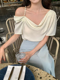 Xixi 13 Line 2025 Spring New Pearl Pure Color Loose Shirt Long-Sleeved Top Women