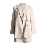 Autumn Fashion New Temperament Commuting Style Design Casual Suit Broad Leg Pants Three-Piece Set Of Women's
