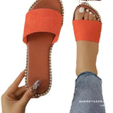 Flat Bottom Color Leopard-Print Slippers Women Wearing Candy Light Beach Cold