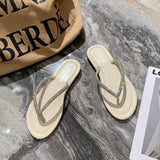 Bottom Water Drill Flip-Flops Women Flat And Light Outside Wearing Beach Cool Drag Womenshoes