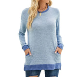 Zingj / Winter 2023 New Round Collar Color Pocket Long Sleeve Loose Jacket-Outfit