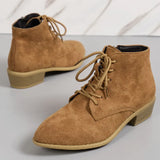 Pointed Velvet Velvet Trough Martin Boots Women's Side Zipper Coarse And T-Singed With Thin Bare