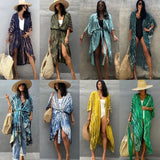 Beach Cover Ups for Swimwear Women Blouse Black Tie Dye Swimsuit Cape Casual Loose 2023Beachwear Outfits