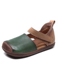 Layer Cowhite Shoes Soft Sole National Wind Flat-Soled Sports Sandals Summer Women's Roman Beach