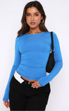 Spring And Summer Women's New Solid Color Collar Repair Shirt Long-Sleeved T-Shirt