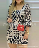 New E-Commerce Wish Printed Square-Necked