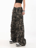 Zingj Camouflage Cargo Pants Female Fall High Street Hip Hop Loose Straight Tube Mop The Floor Feeling Casual Long Pants
