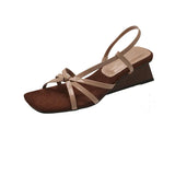 Fairy Wind Woven Temperament In The Summer Of 2025, Show-To-Toed And Sandals Women's One-Legged