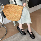 New French Hollow Ballet Shoes Flats With A Shallow Mouth Mary Jane Shoes Women's Niche Design Single