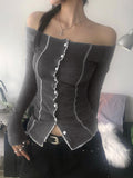 Style Anti-Car Repair Knitwear 2025 Autumn Collar New T-Shirt Solid Long-Sleeved