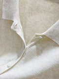 Zingj Beauty Solid Color Thin Polo Lapel Sweater Female Summer New Small Short-Sleeved T-Shirt