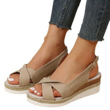 Summer New Women's Shoes Eaby Comfortable Thick-Soled Sandals 40-43 Light-Bottomed Buckle With Fish Mouth Sandals