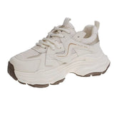 Dad Shoes Women 2025 Spring New Retro Heightening Mesh With Casual Feet Small Shoes