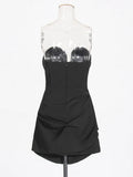 Fashion Sexy Dress Women 2025 Summer New Breast-Wearing Skirt Folds High-End Women's