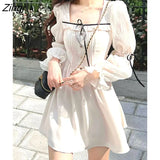 Sweet Fairy Mini Dress Women Fashion Elegant Korean Style Long Sleeve Dress Party Dresses for Women 2022 Fall Outfits