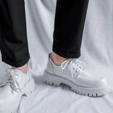 Zingj 2023 New Platform Increased Large-Size Overalls Round Head Men's Shoes 45 Fashion Versatile Small Leather Shoes 46