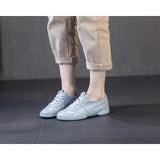 Soft Leather Soft Bottom Summer Small White Shoes Women Breathable Low Help Comfortable Flat Anti-Skid Net Cloth Casual Board