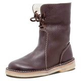 Women's Snow Boots 2025 Autumn And Winter New Large Code Of The Comfortable Mid-Clinity Martin