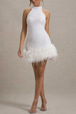 Women's New Sexy Sleeveless Body Shiny Plush Dress Dress Dress Glie