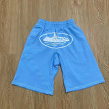 Ship High Street Print Logo Shorts In Trend Hic Hops Casual Trousers Men And