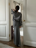 Skirt Dress Half Dress Girl Autumn And Winter Hottie Sexy Folded Temperament Lady Loose