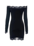 Lace Bandeau Slim Mini Dress- Outfit