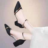 Trade High Heel Single Shoes Women 2025 New Summer Baotou Hollow Heel With High-Heeled