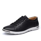 Zingj Men's Plus-Size Casual Shoes Fashion Breathable Leather Shoes Wenzhou Lace-Up Men's Shoes Shoes