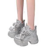 New Summer Summer Thick-Soled Thick-Soled High-Heeled Small White Shoes Korean Version Of The Pine Cake