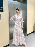 New Sling Style High-Waisted Dress Temperament Commuter National Style Dress With Inner