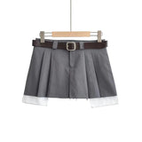 New Babes Work Dress Short Skirt Fashion Academy Hairy 100-Folded Skirt Sexy A-Shaped