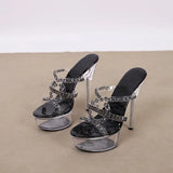 Tiangao Bar Model Walking Show Women's Transparent Crystal High-Heeled Sandals Fashion Party Sandals