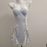 Thin Pajamas 2025 New Female Summer Pure High-End Feel Beautiful Breast Open Sexy With Chest Pads With Slinging