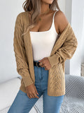 Early Autumn Casual Hollow Lantern Long-Sleeved Sleeve Sweater Long Coat Women's