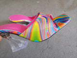 2025 Summer Coarse Heel High-Heeled Slippers Women Fashion Toe Sandals Large-Size Cool Drag