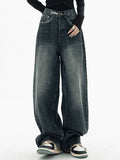 Dark Wash Vintage Baggy Boyfriend Jeans-Outfit