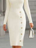 Casual Wool Dress Temperament Simple Dress Dress Autumn And Winter Women's