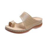 Slope Sandals Women Retro Bohemian Windy Large Women's Shoes Toe Sandals High