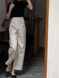 High-Waisted Narrow Version Of Straight Temperament Broad Leg Pants Women Spring And Autumn Thin Casual Hanging Nine-Point Trouser Suit