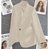 Zingj Suit Jacket Female 2024 Spring And Autumn New Small Figure A Button Fashion Trend Versatile Temperament