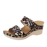 New Large-Size Women's Sandals Thick-Soled Flowers Snake-Snake Sandals Large-Size Women's