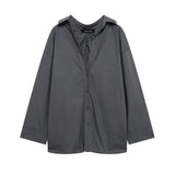 2025 Winter New Women's Fashion Simple Back Folding Loose