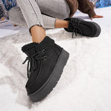 Bottom Snow Boots 2025 New Women's Winter Plus Thick Cotton Shoes Lamb Hair Warm Short Anti-Slip Cotton