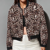 New Female Temperament Female Retro Brown Loose Pocket Long-Sleeved Blazer