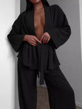 Women's Loose Comfortable Nine-Sleeve Trousers Pyjamas Two Sets Of Homewear