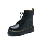And Winter New Martin Boots Women's Shoes Pine Cake Thick-Bottomed Workwear Black British Fan Car Short Boots Retro Single Boots