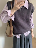 White Purple Long-Sleeved Shirt Women's Small Autumn New French-Ripen Casual Shirt