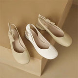 Women's Shoes 2025 New Bow Bow Korean Version Of The Sandals Round Head Low Women's Shoes Sandals Women's