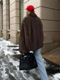 Winter White Dye Tip Imitation Fox Hair Long Suit Hair Young Environmental Protection Fur Coat